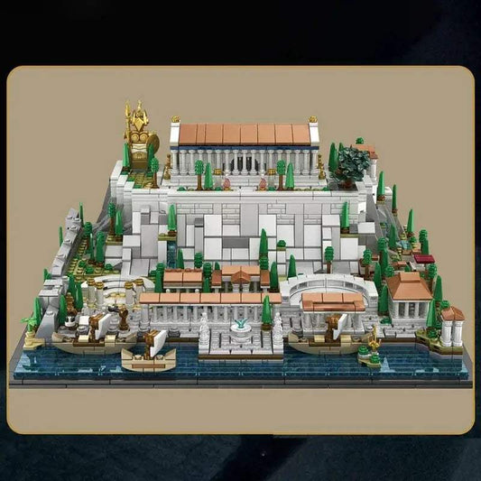 1988PCS Creative Expert MOC Retro Greece Acropolis of Athens Castle Building Blocks Model Tower Architecture Brick Toys Kid Gift - ToylandEU