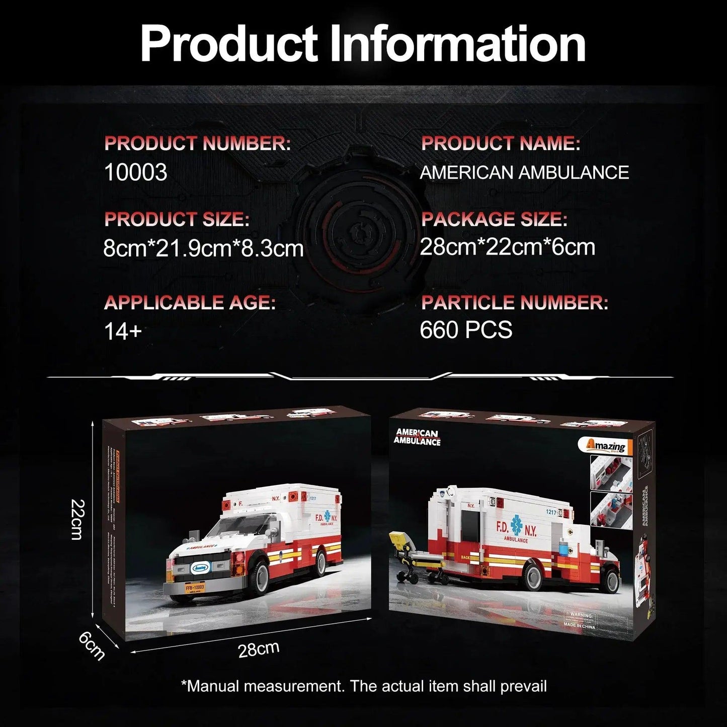 Lego Compatible Ambulance Building Blocks 594 Pieces - ToylandEU™