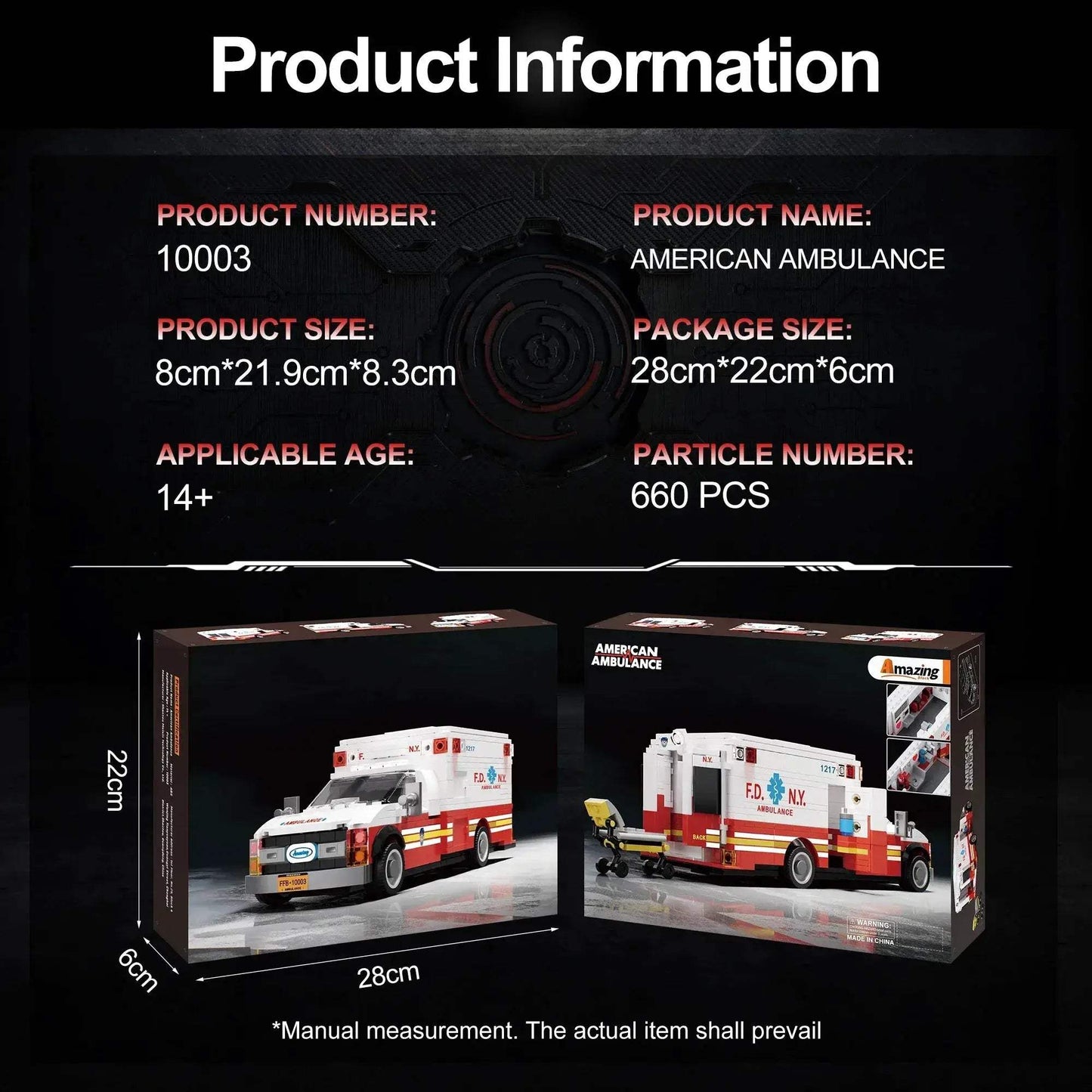 Lego Compatible Ambulance Building Blocks 594 Pieces for Kids - ToylandEU