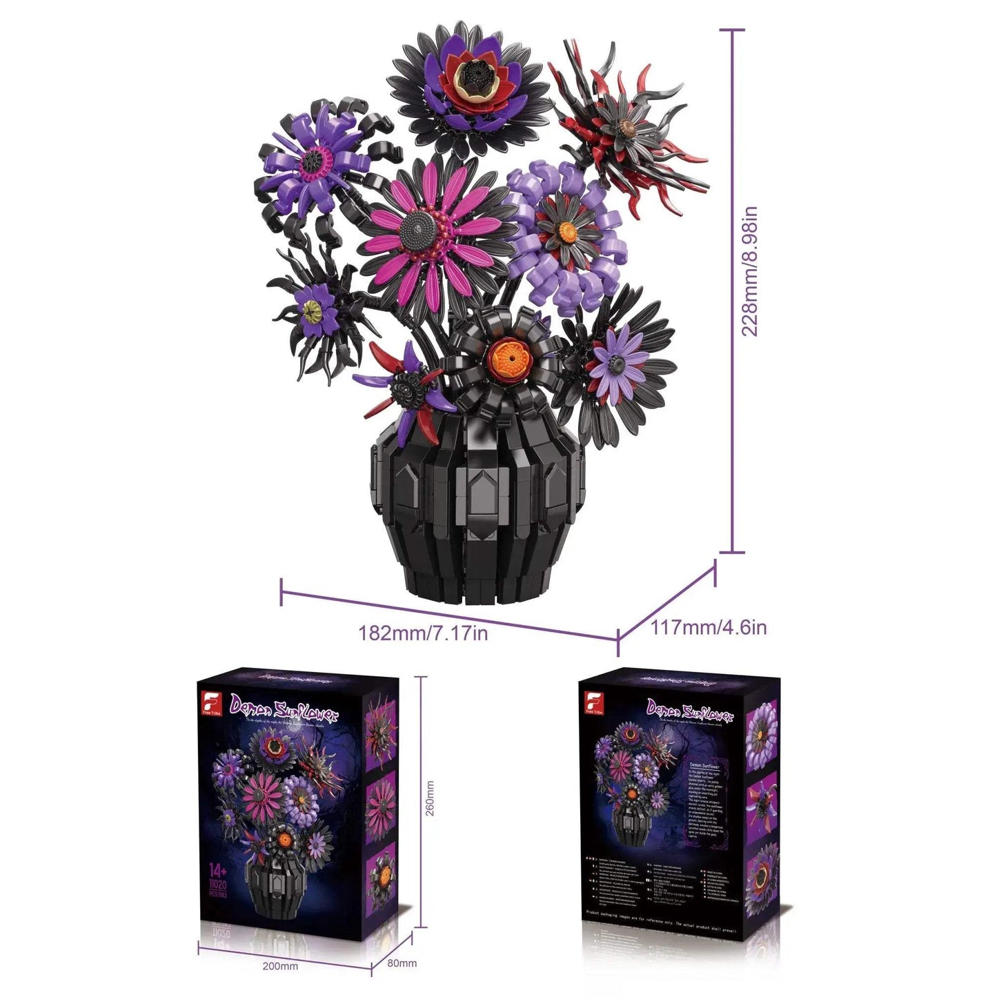 Lego Compatible Building Blocks Gothic Flower Gift - ToylandEU™