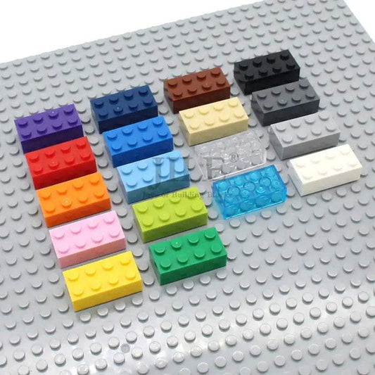 100pcs Moc Creative Brick 2x4 3001 Basics Enlighten Classic DIY Building Blocks Bulk Compatible with Assembles Particles Toys - ToylandEU