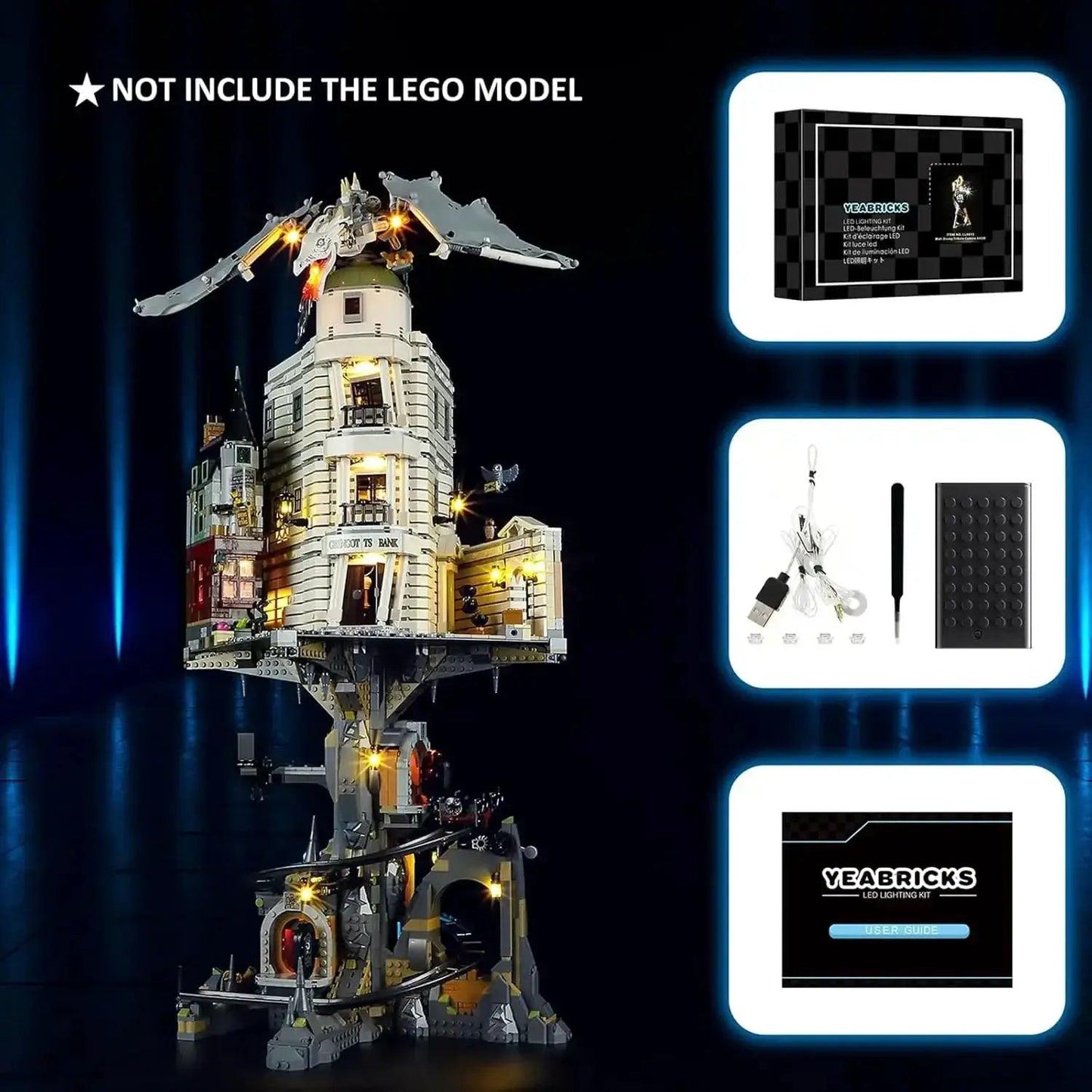 Lego Compatible LED Light Gringotts Wizarding Bank - ToylandEU™