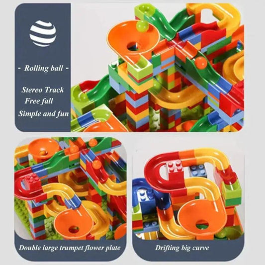 Lego Compatible Marble Run Puzzle Block Kit Educational - ToylandEU™