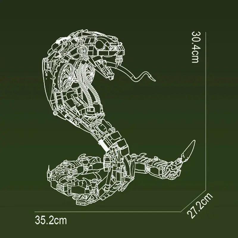Lego Compatible Mechanical Snake Kit 1000 Pieces - ToylandEU™