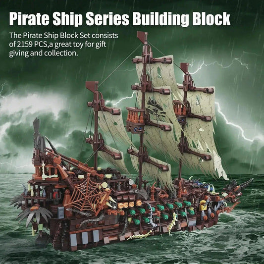 Lego Compatible Pirate Ship Building Blocks With Light LED - ToylandEU™