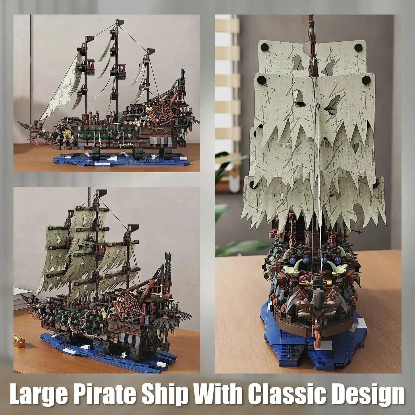 Lego Compatible Pirate Ship Building Blocks With Light LED - ToylandEU™
