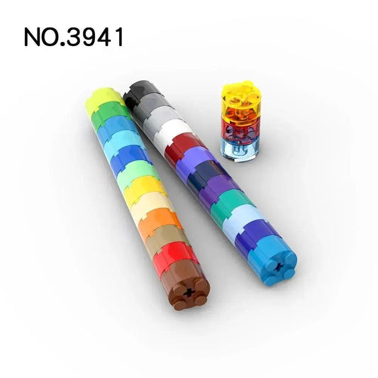 Lego Compatible Round Brick 2x2 With Axle Hole 50 Pcs - ToylandEU™