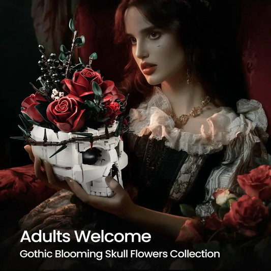 Lego Compatible Skull Roses Building Blocks AB Plastic - ToylandEU™