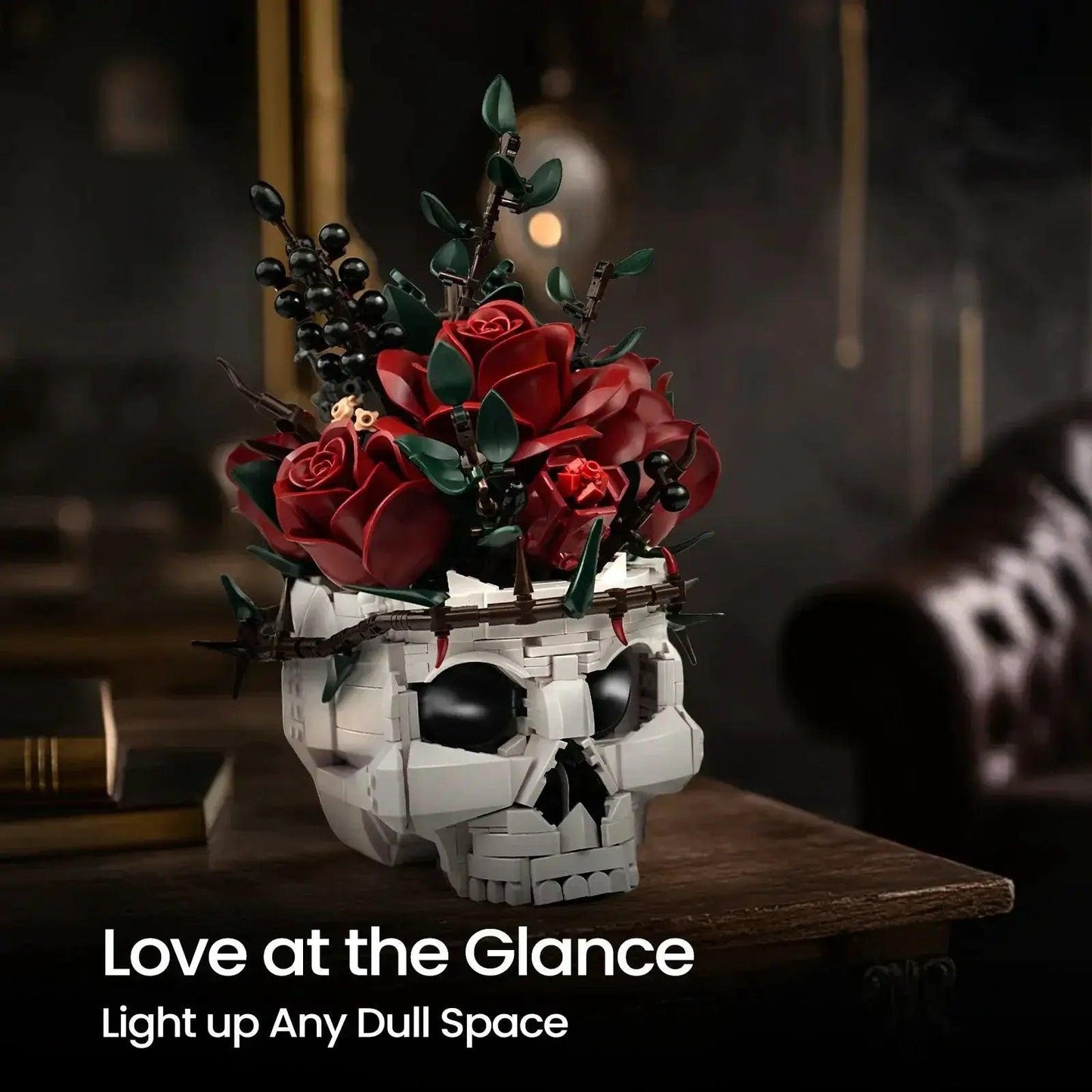 Lego Compatible Skull Roses Building Blocks AB Plastic - ToylandEU™