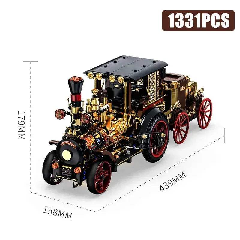 Lego Compatible Steampunk Building Blocks Vintage Steam Car Kit - ToylandEU