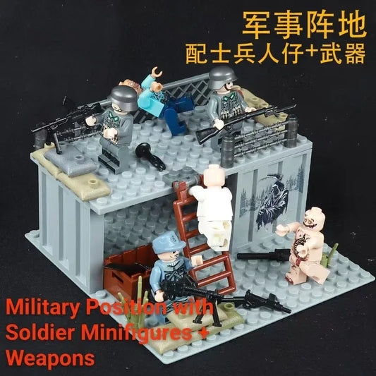 Lego Compatible WWII Military Base Fortification Tower Set - ToylandEU