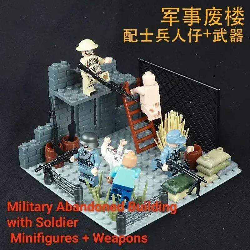 Lego Compatible WWII Military Base Fortification Tower Set - ToylandEU