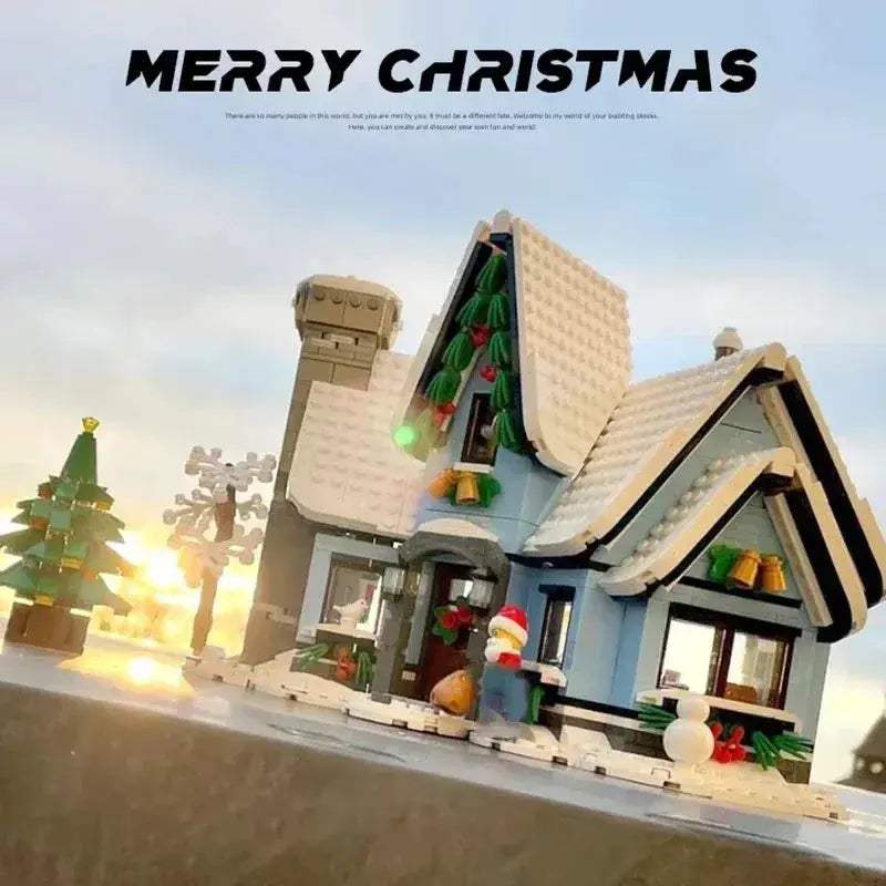 Lego Compatible Winter Village Building Blocks Set With Santa - ToylandEU