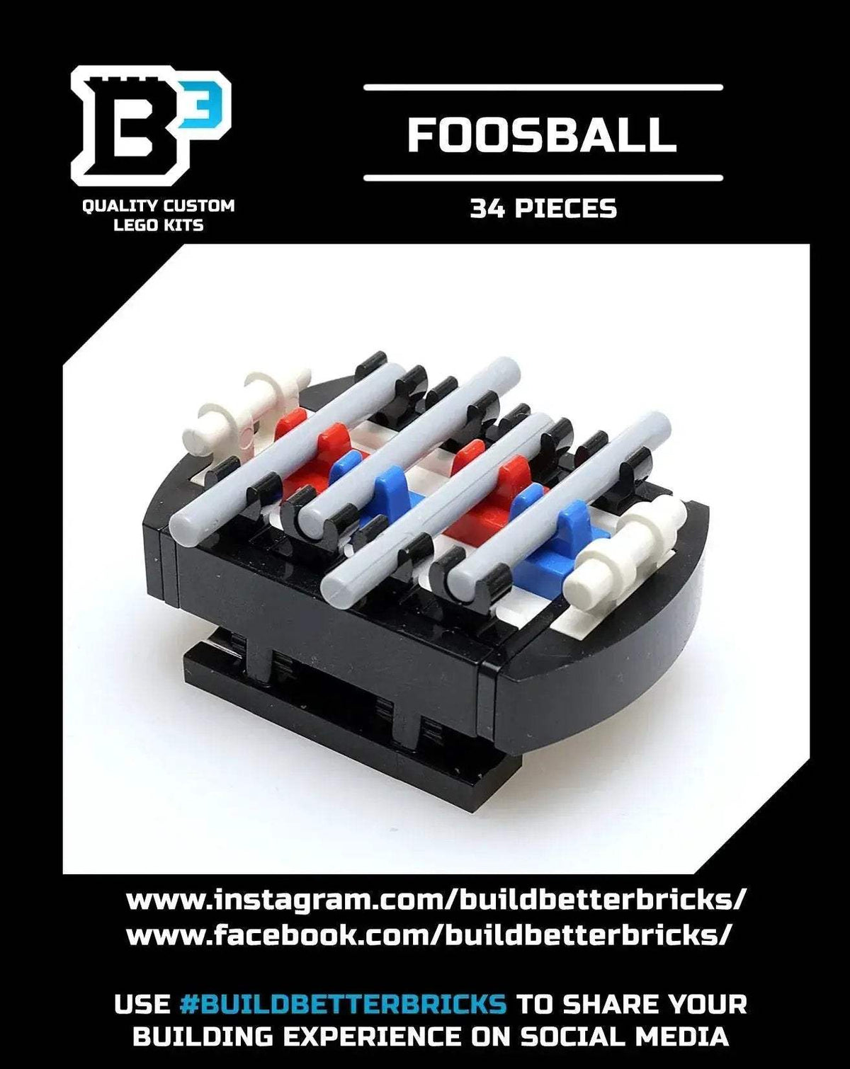 Lego Foosball Table Kit For MOC Builds 43 Bricks - ToylandEU™