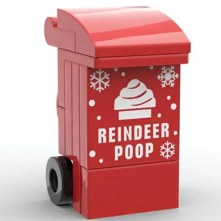 Lego Minifigure Scale Reindeer Poop Waste Can Custom - ToylandEU™