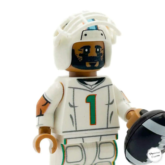 Lego Minifigure Tua Football QB Custom Helmet Print - ToylandEU™
