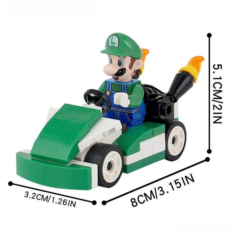 Lego Minifigures Luigi Kart Brothers Mario Collectible