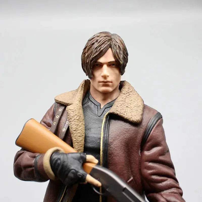 Leon Scott Kennedy Zombie Hunter Anime Figurine, Resident Evil 4 Action Figure PVC Statue 33 CM - ToylandEU