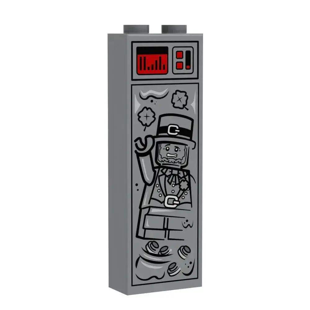 LEGO Leprechaun Figure on Carbonite Brick Custom Printed on Authentic 1x2x5 LEGO Brick - ToylandEU