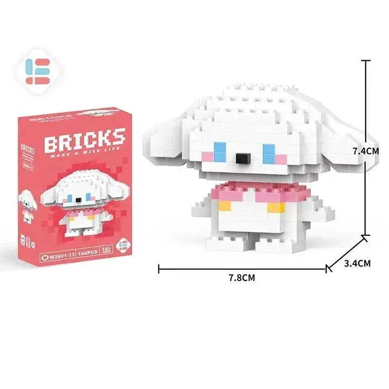 LiLo Stitch Toys Building Blocks Pikachu Anime Cartoon Character Model Puzzles - CLOUDANIMESTUDIO