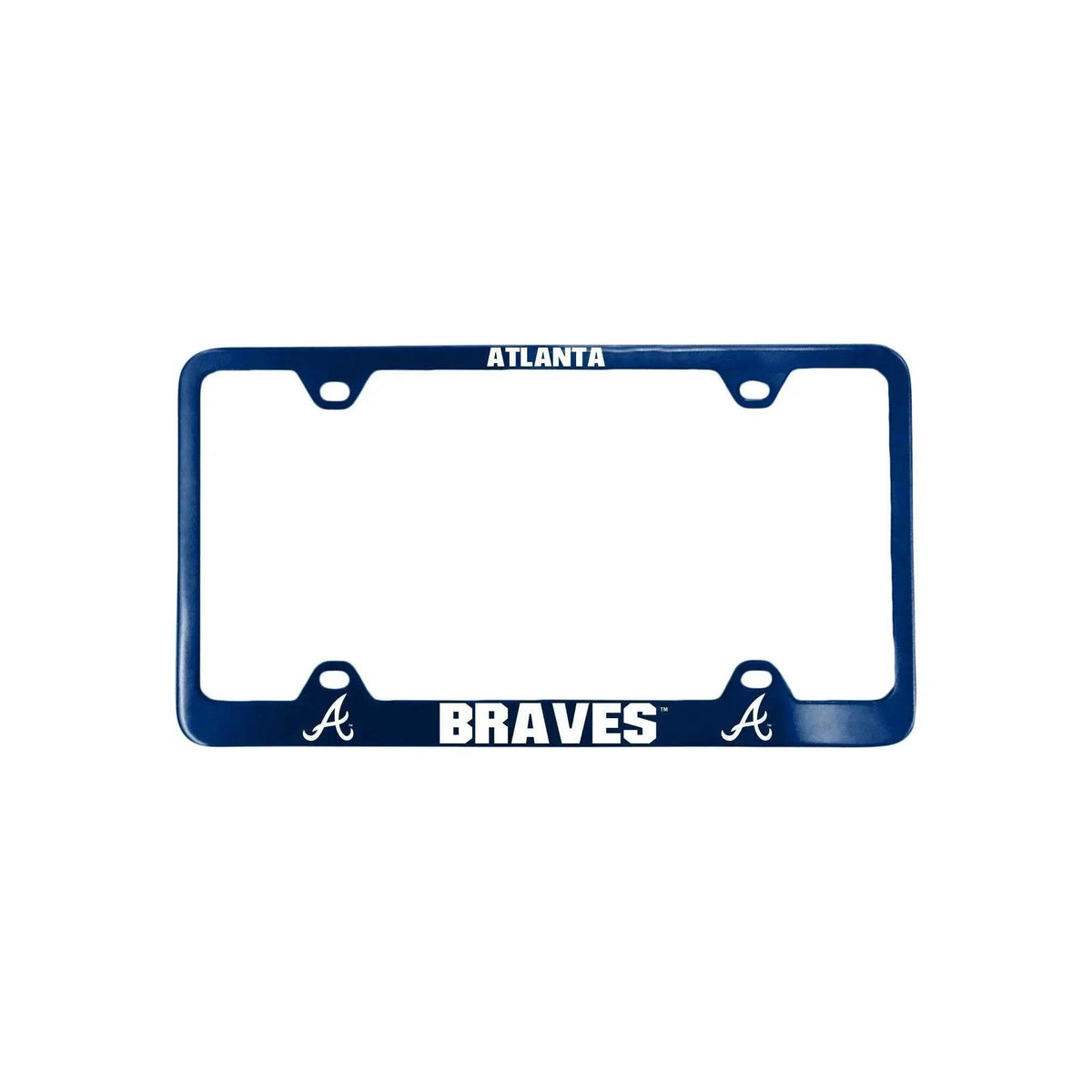 Atlanta Braves License Plate Frame Laser Cut Blue Die Cast - ToylandEU™
