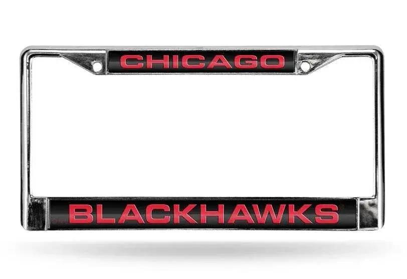 Chicago Blackhawks Laser Cut License Plate Frame Chrome - ToylandEU™