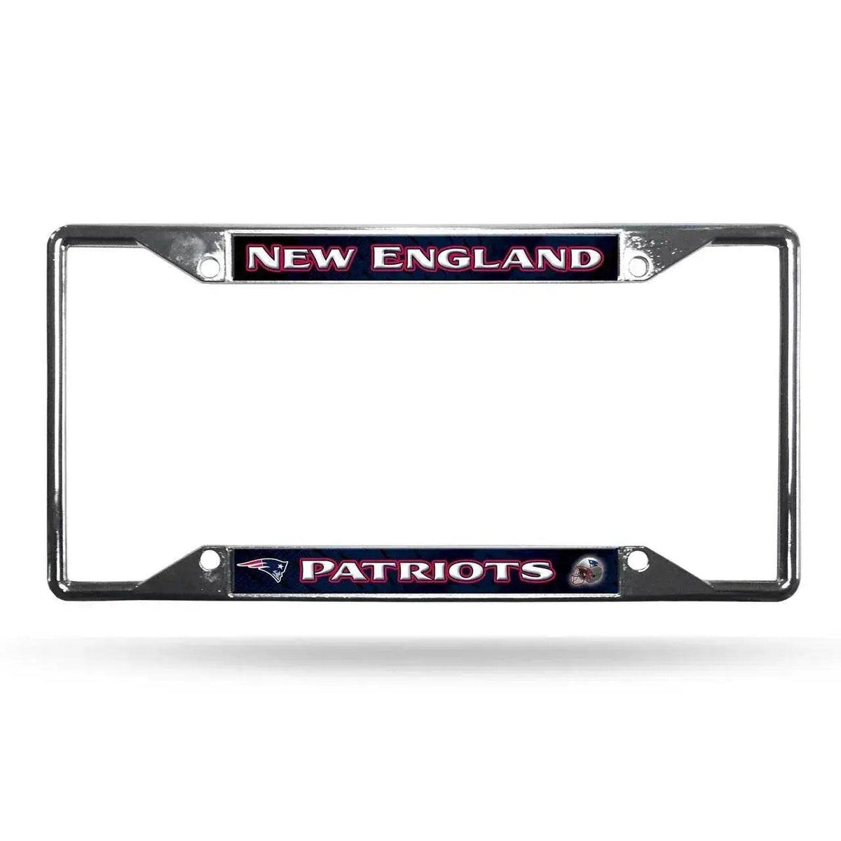 New England Patriots License Plate Frame Chrome EZ View - ToylandEU™
