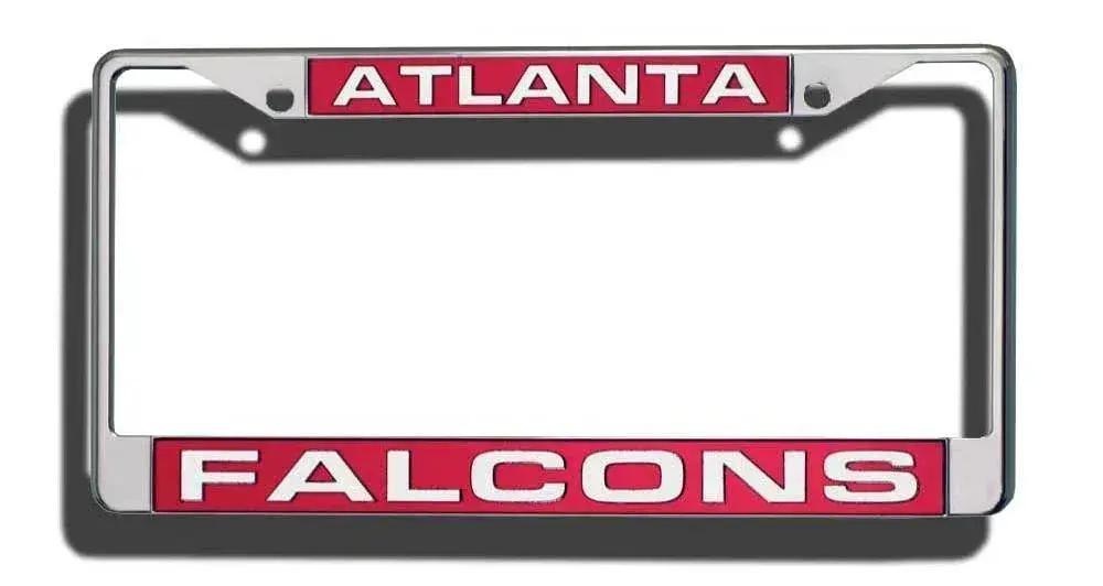 Atlanta Falcons License Plate Frame Laser Cut Chrome - ToylandEU™