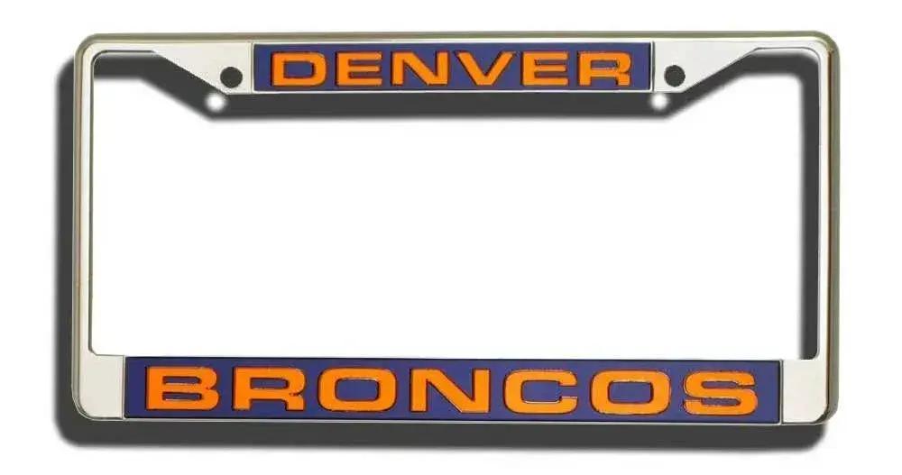 Denver Broncos License Plate Frame Laser Cut Chrome - ToylandEU™