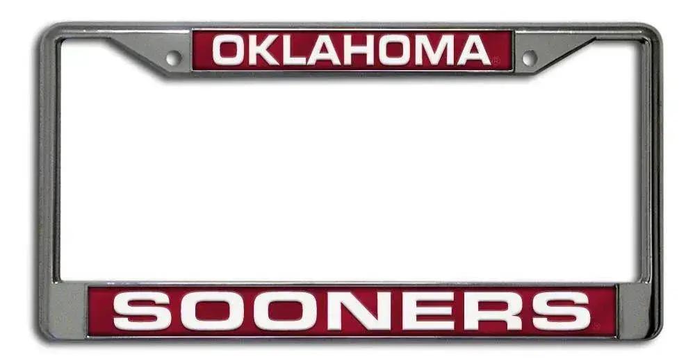 Oklahoma Sooners License Plate Frame Laser Cut Chrome - ToylandEU™