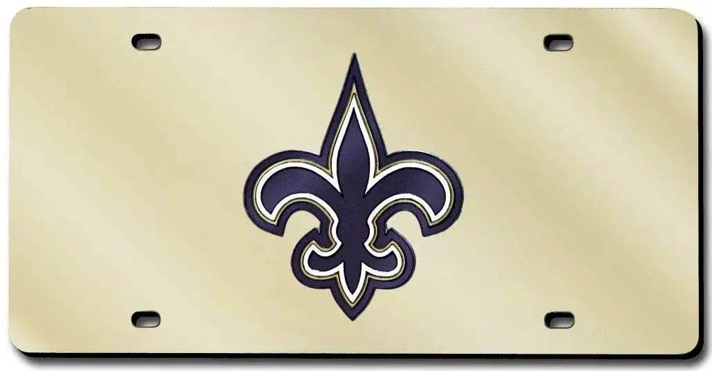 New Orleans Saints License Plate Laser Cut Gold - ToylandEU™