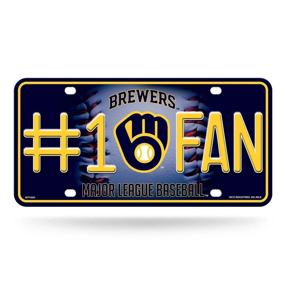 Milwaukee Brewers License Plate No 1 Fan Alternate Design - ToylandEU™