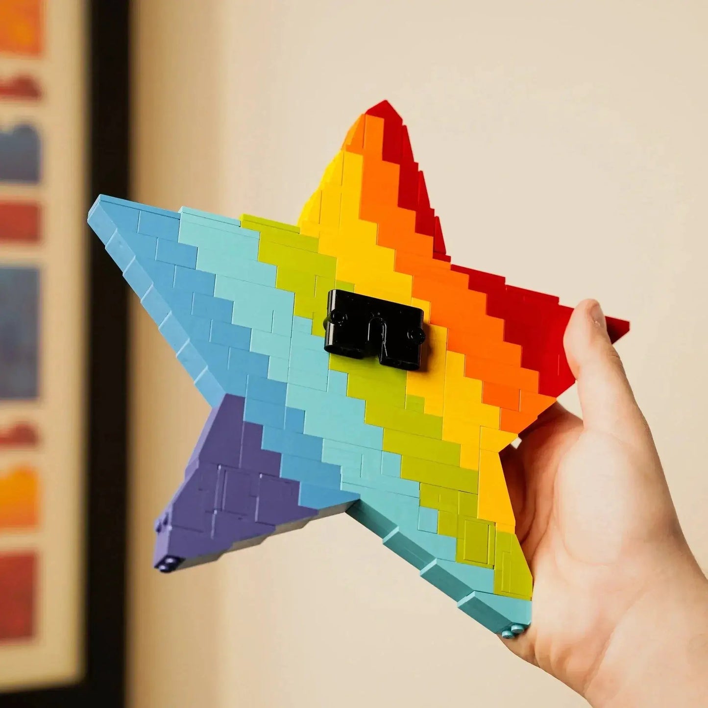 Lego Rainbow Star Wall Mount Display Life Sized For Collectors - ToylandEU