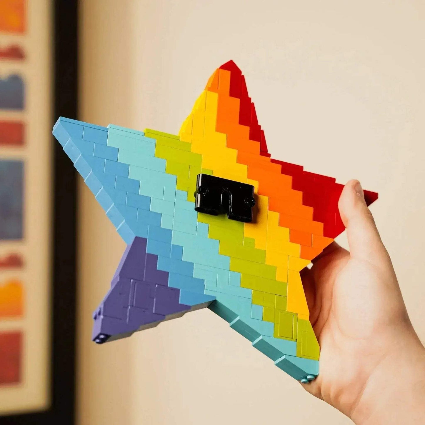 Lego Rainbow Star Wall Mount Display Life Sized For Collectors - ToylandEU