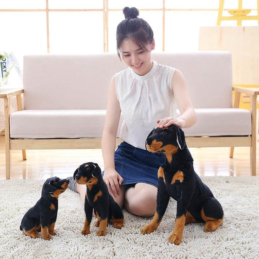 Lifelike Dog Plush Toy Realistic Black Husky For Kids - ToylandEU