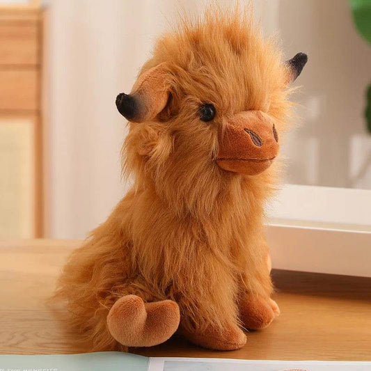 Lifelike Plush Cow 30cm Highland Gift For Room Decor - ToylandEU