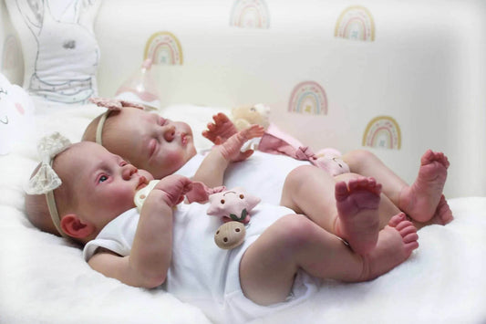 Lifelike Reborn Baby Doll 3D Skin Twins For Collectors - ToylandEU