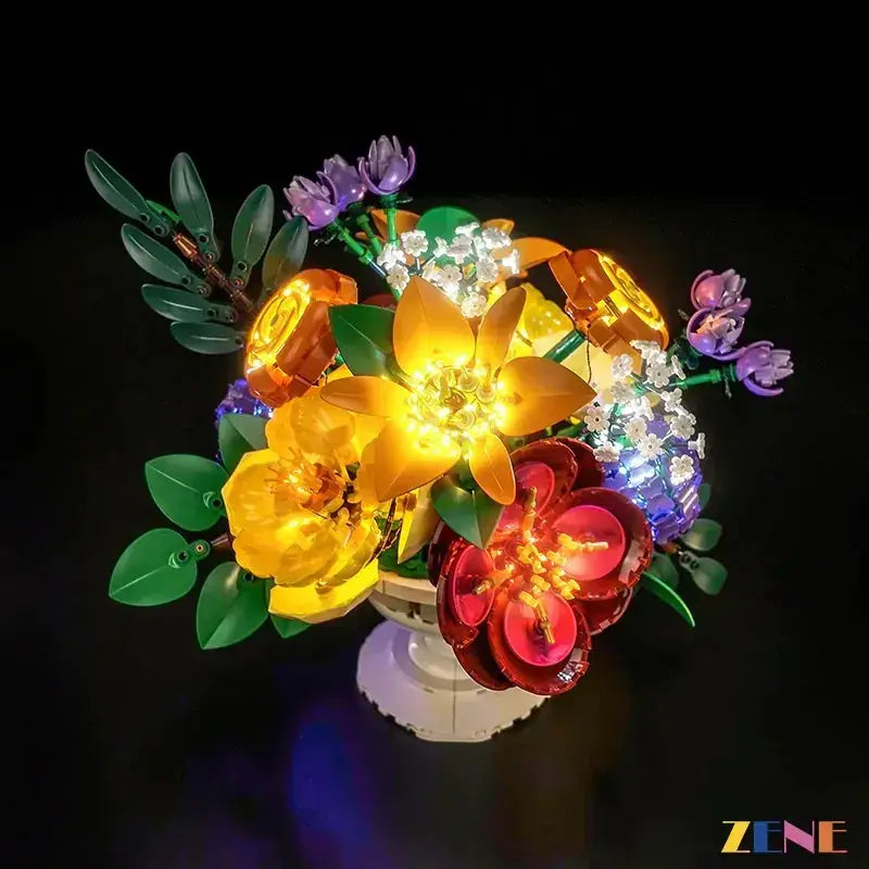 MOC LEGO Light Kit For Botanical Flower Arrangement Brings Illumination - ToylandEU