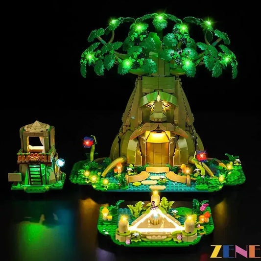 MOC LED Light Kit Illuminates LEGO Deku Tree 77092 Display - ToylandEU