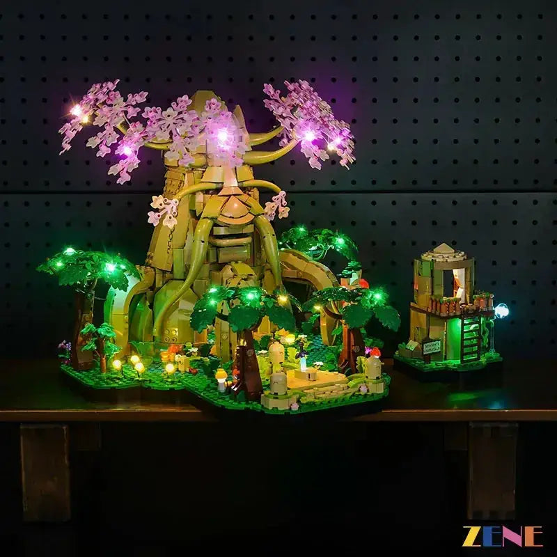 MOC LED Light Kit Illuminates LEGO Deku Tree 77092 Display - ToylandEU