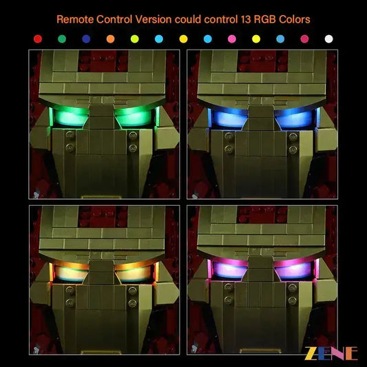 MOC LEGO Iron Man Helmet Light Kit With Easy Installation - ToylandEU