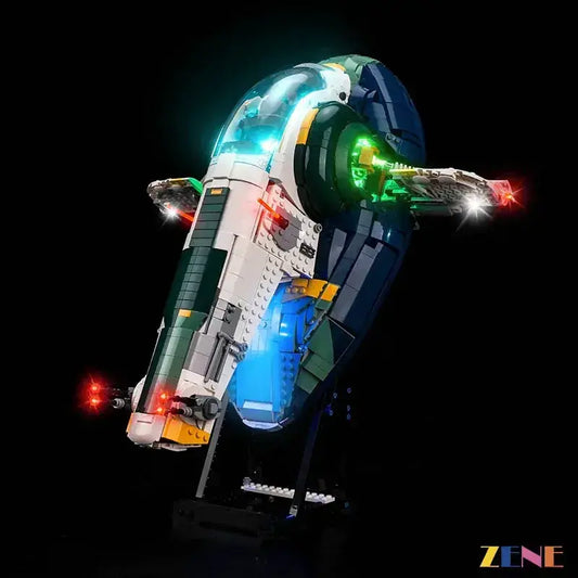 MOC LEGO Light Kit For Jango Fett Starship 75433 Illuminates Details - ToylandEU