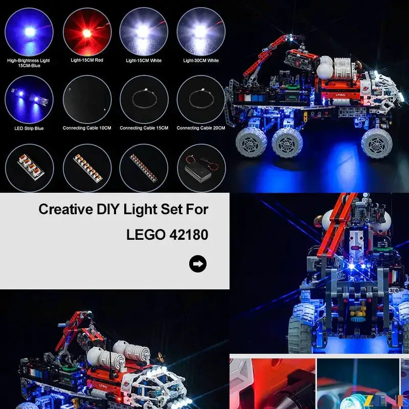 MOC LEGO Mars Rover Lighting Kit For 42180 With Easy Setup - ToylandEU