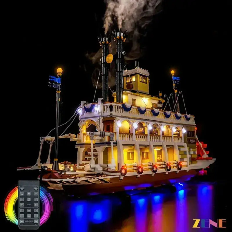MOC Lego River Steamboat Lighting Kit With Smoke Module - ToylandEU
