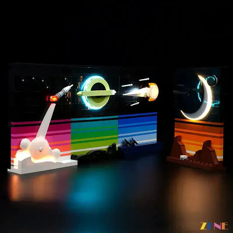 MOC LEGO Light Kit Tales Of The Space Age 21340 Illuminated - ToylandEU