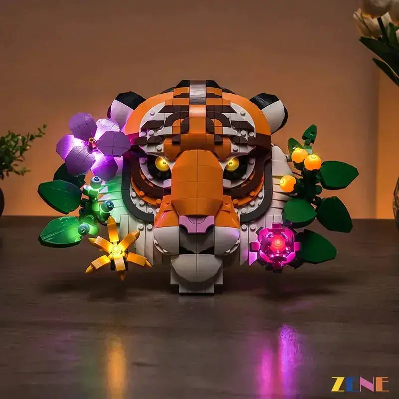 MOC Lego Tiger Light Kit Enhances Details With LED Glow - ToylandEU