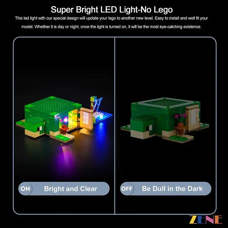 MOC LEGO Turtle Beach House Premium LED Light Kit for 21254 - ToylandEU