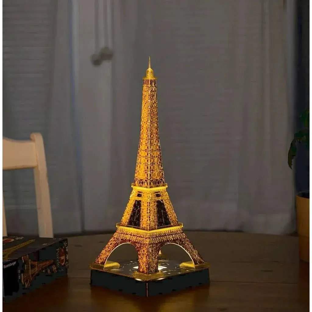 Light Up Eiffel Tower 3D Puzzle With Glow Night Edition - ToylandEU