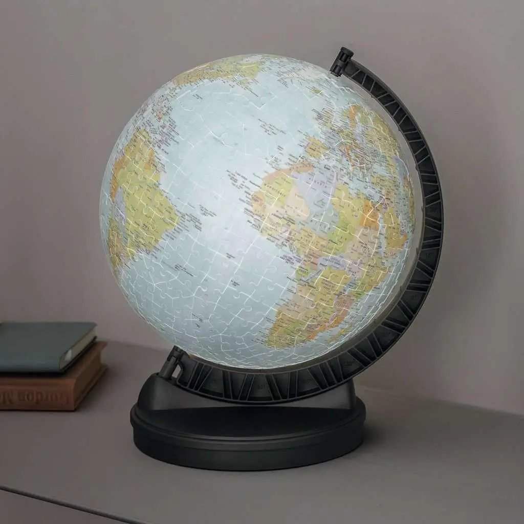 Light-Up Globe 3D Jigsaw Puzzle With Stand Ravensburger Bright Glow - ToylandEU