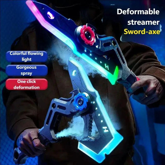 Light Up LED Sword Toy With Flashing Multicolor Streamer - ToylandEU™
